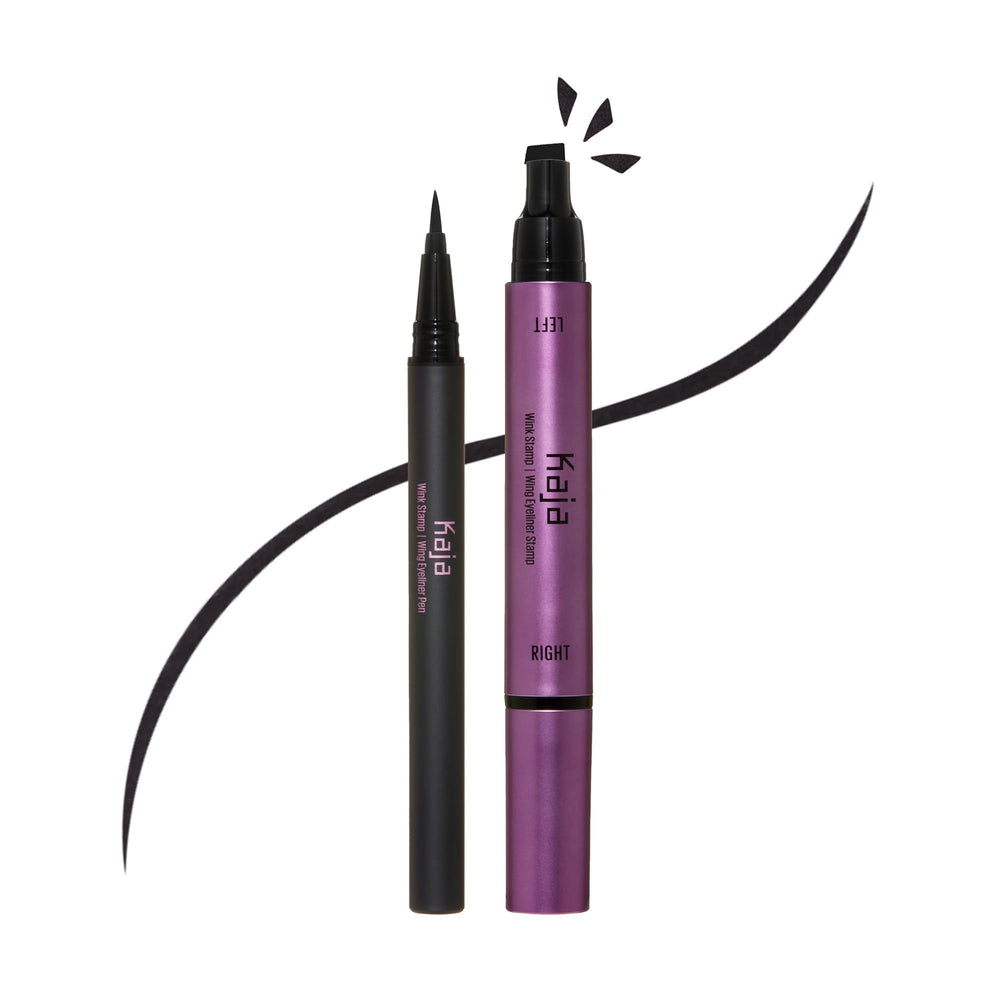 KAJA Wink Stamp Wing provides a precise outer-edge wing for a flawless cat eye.