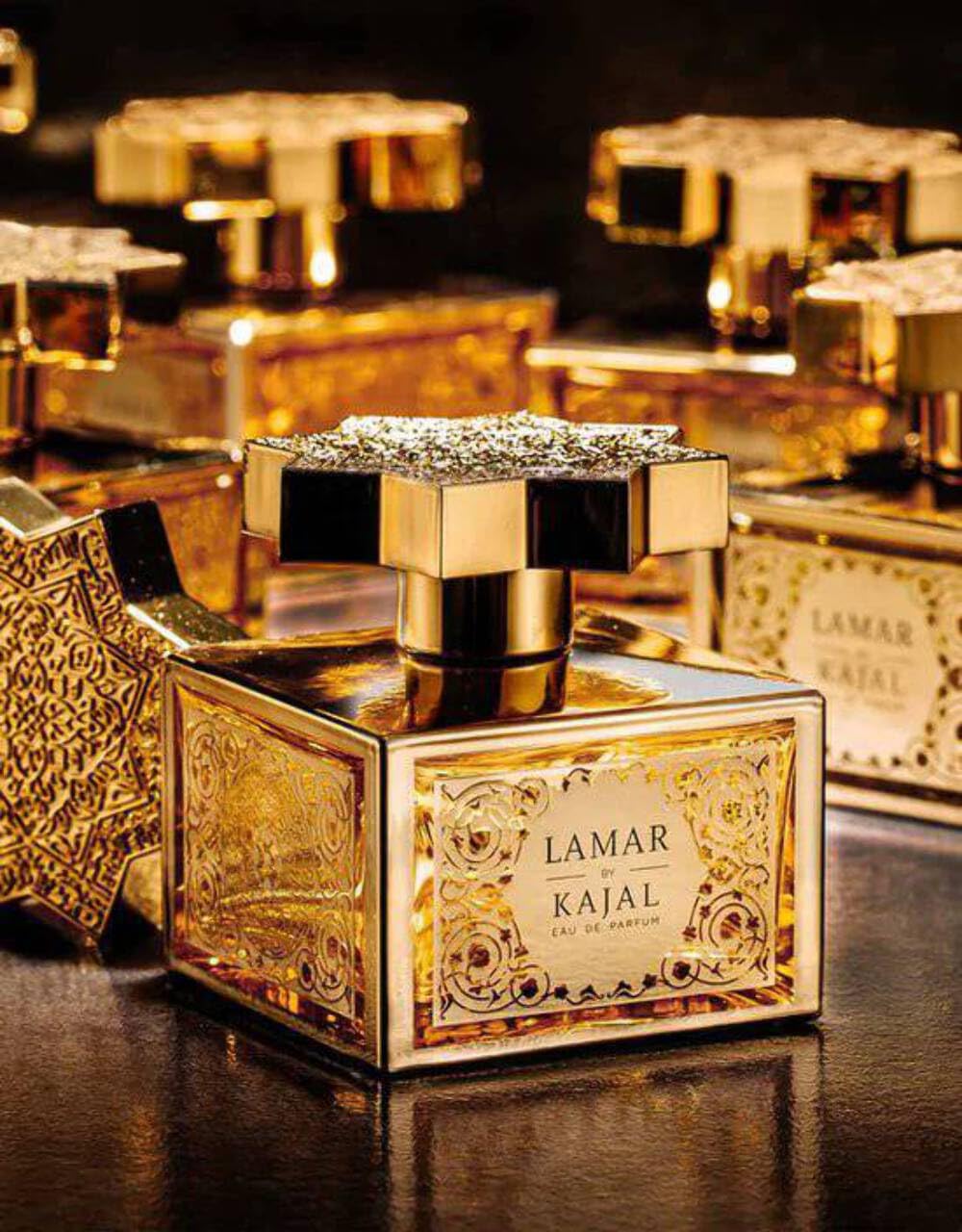 Kajal Lamar de Parfum packaging box presents premium, gift-worthy presentation