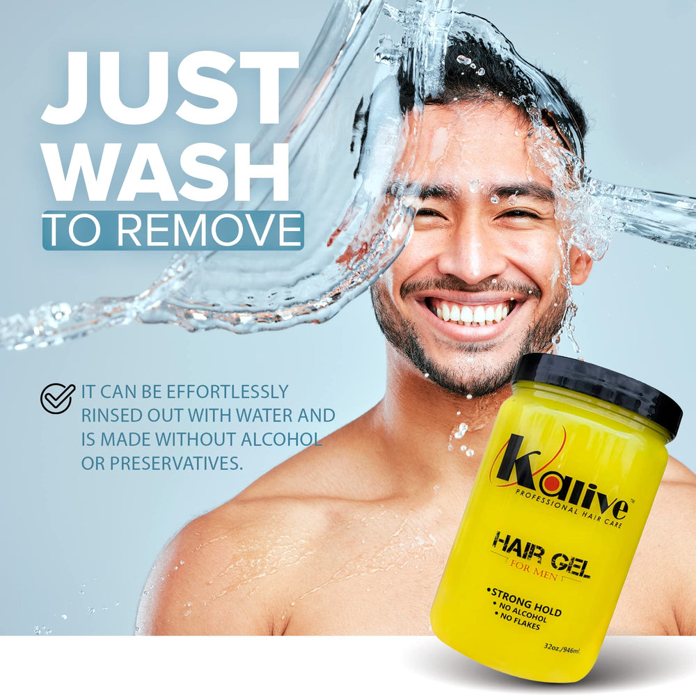KALIVE 2 STYLE rinses out with water, leaving no sticky residue