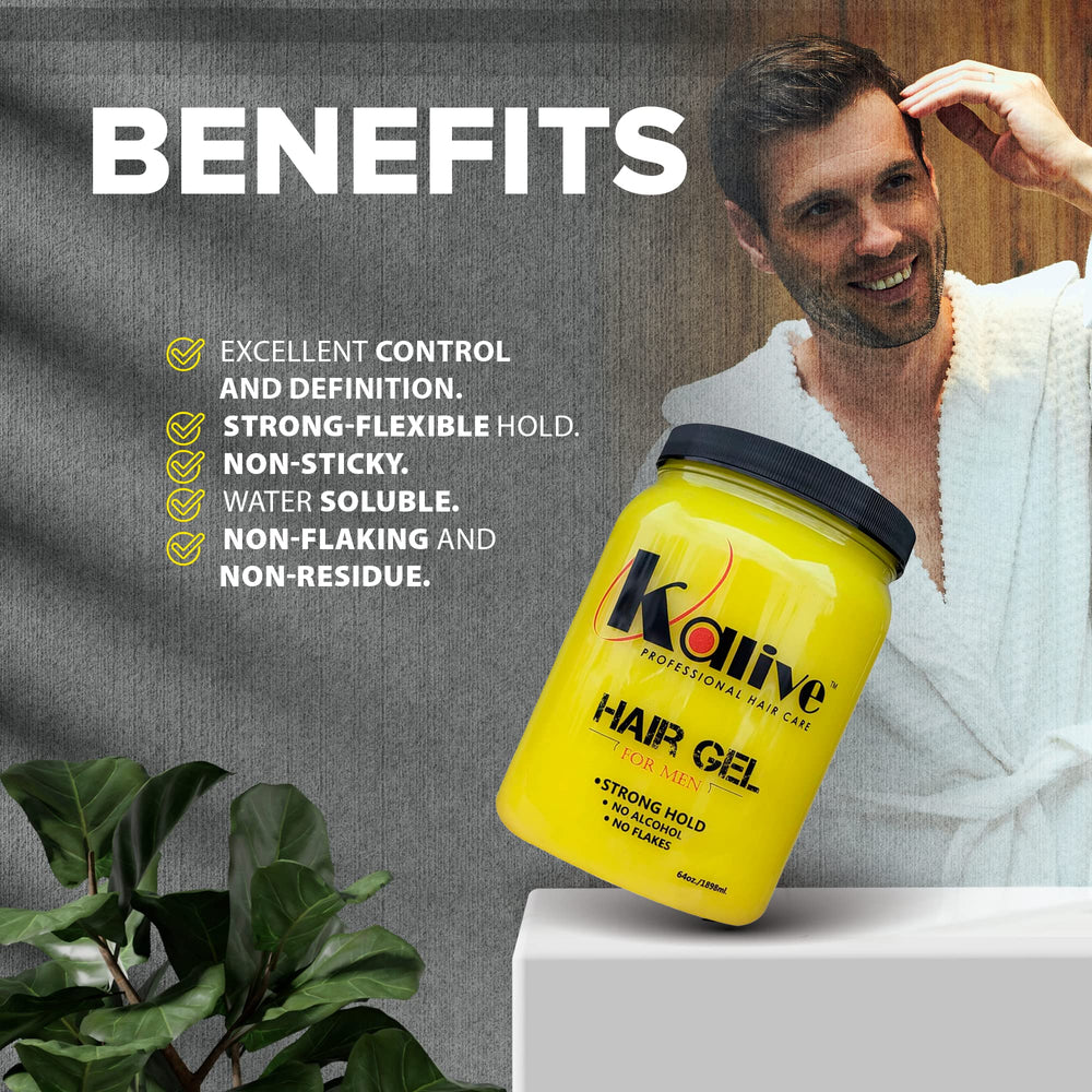 KALIVE 2 STYLE water-soluble gel for easy wash-out.