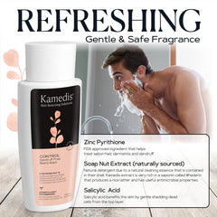 KAMEDIS Beard Wash applied to facial skin and beard
