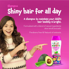 Tangles soften as KANICA Shampoo untangles hair gently.