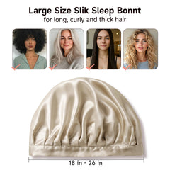 Kaome silk bonnet breathable champagne fabric for comfortable nights