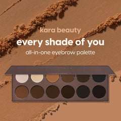 Kara Beauty Eyebrow Kit pomades row for smooth base and lasting hold.