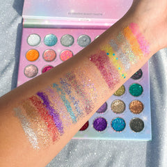 Kara Beauty Mega Glitz festival glam idea for bold party makeup.