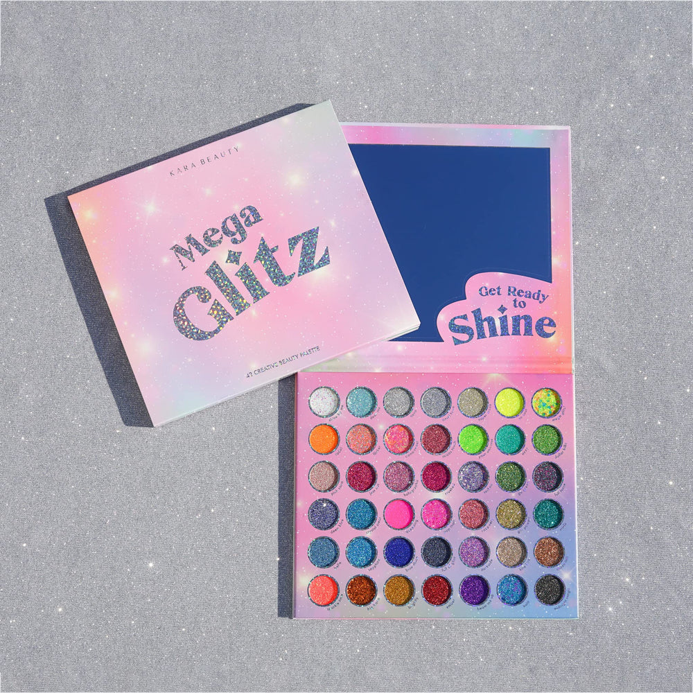 Kara Beauty Mega Glitz kids makeup kit option for playful shine.