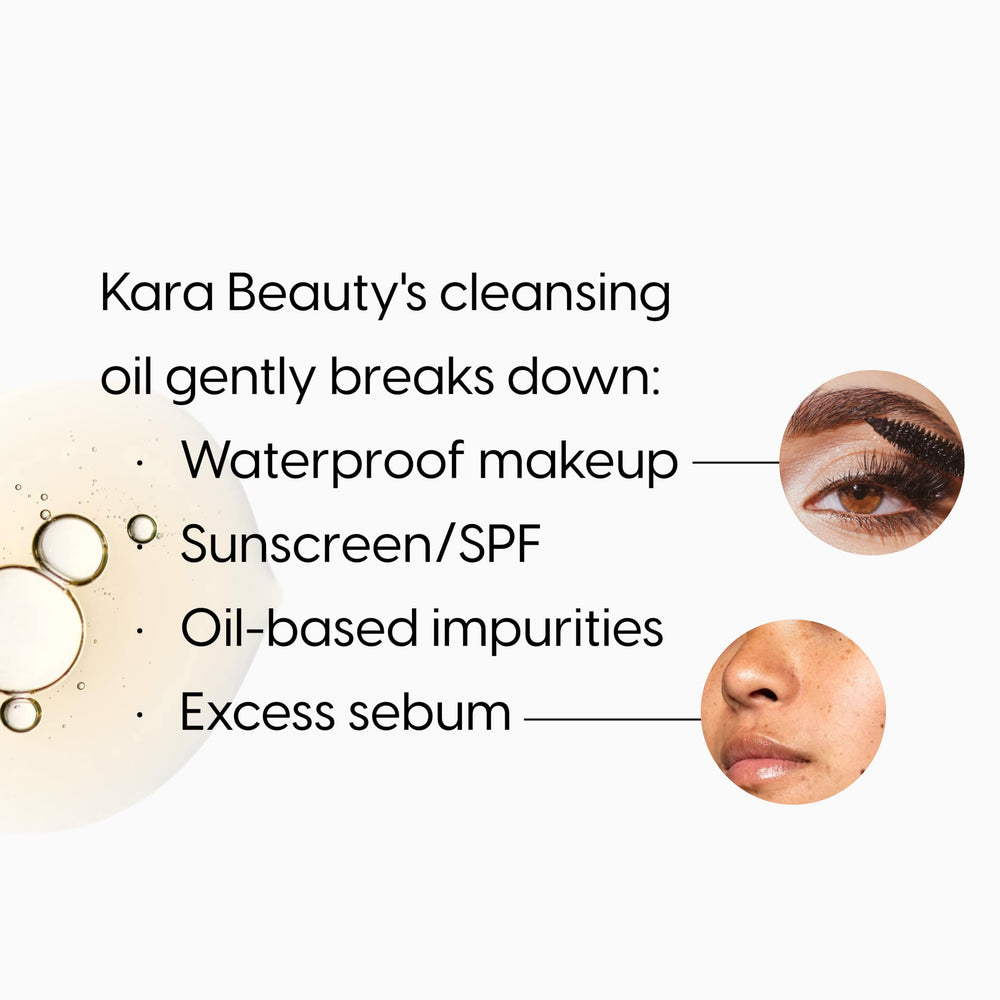 Kara Beauty Radiant Cleansing Oil balanced skin without greasy residue