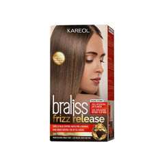 Kareol Braliss Frizz Release kit packaging for at-home straightening