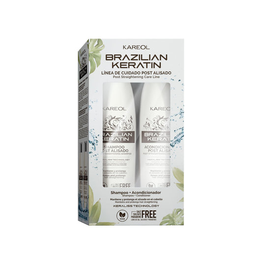 Kareol Brazilian Keratin kit pack image: a complete system for lasting straightened hair