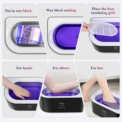 Karite paraffin wax bath compact design on a kitchen counter