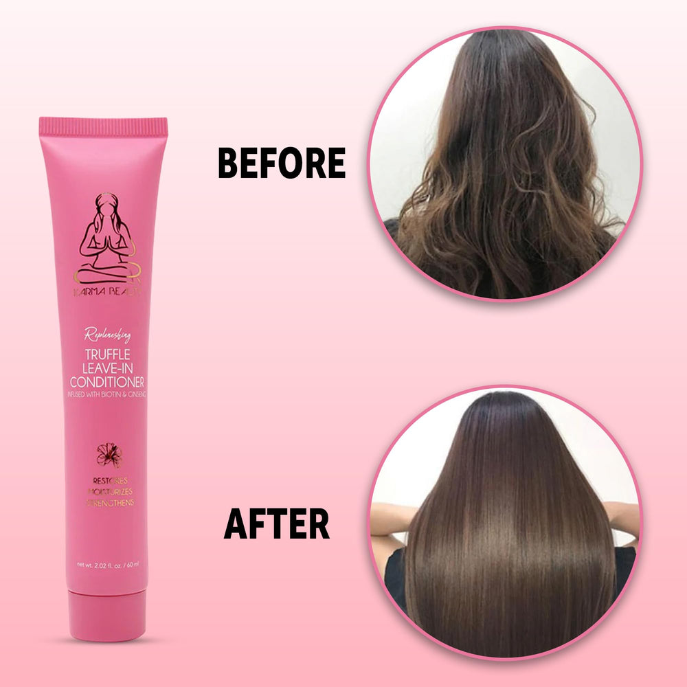 Karma Beauty Replenishing Truffle Leave-In smooths frizz for defined, healthy-looking curls