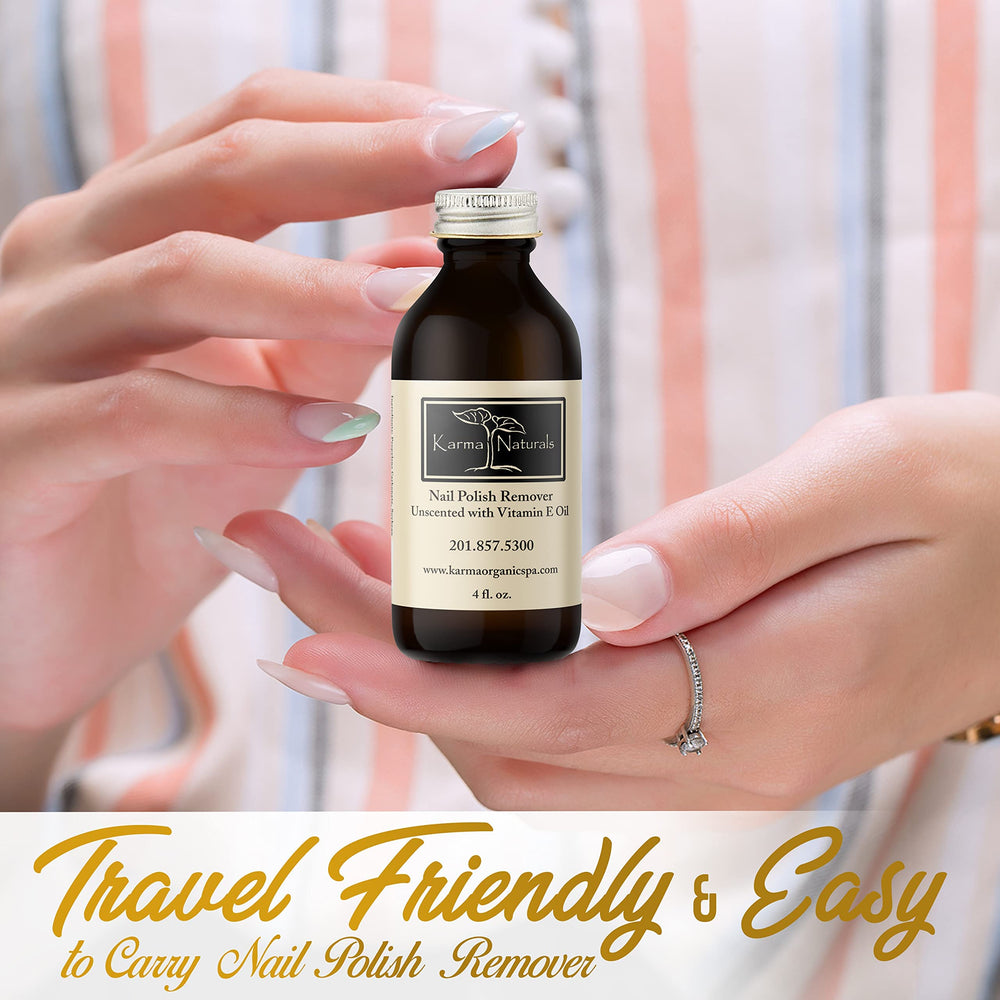Karma Organic acetone-free remover with soybean oil for mild polish removal