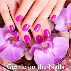 Karma Organic Nail Polish Remover lavender oil highlight evokes calming aroma.