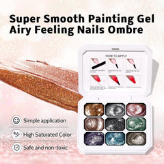 Karroy blooming aura nail art pattern for floral designs.