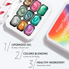 Karroy chrome powder application combines gel with metallic shine