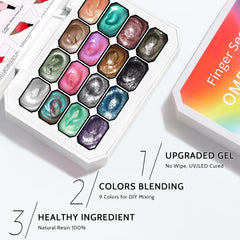Karroy gradient-nail-art design to mix, dab, and create art.