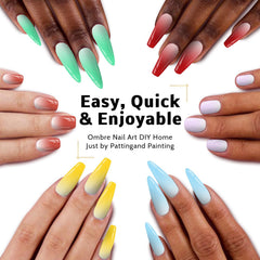 Karroy 6 nail art brushes for precise lines and details.