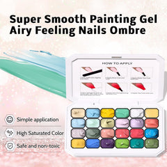 Karroy nail sponges 100pcs pack for even gradient application.