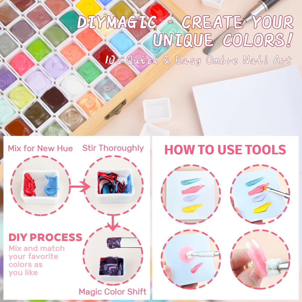 Karroy ombre gradient nails demonstrated with sponge pat method