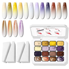 Karroy sponges pat ombre palette for quick gradient nails.