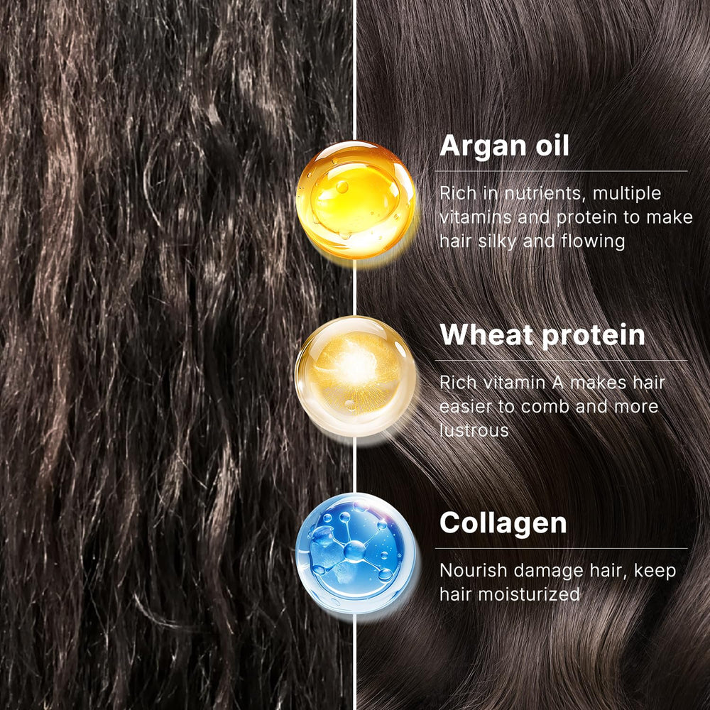 Karseell collagen mask application on mid-lengths and ends for targeted conditioning.