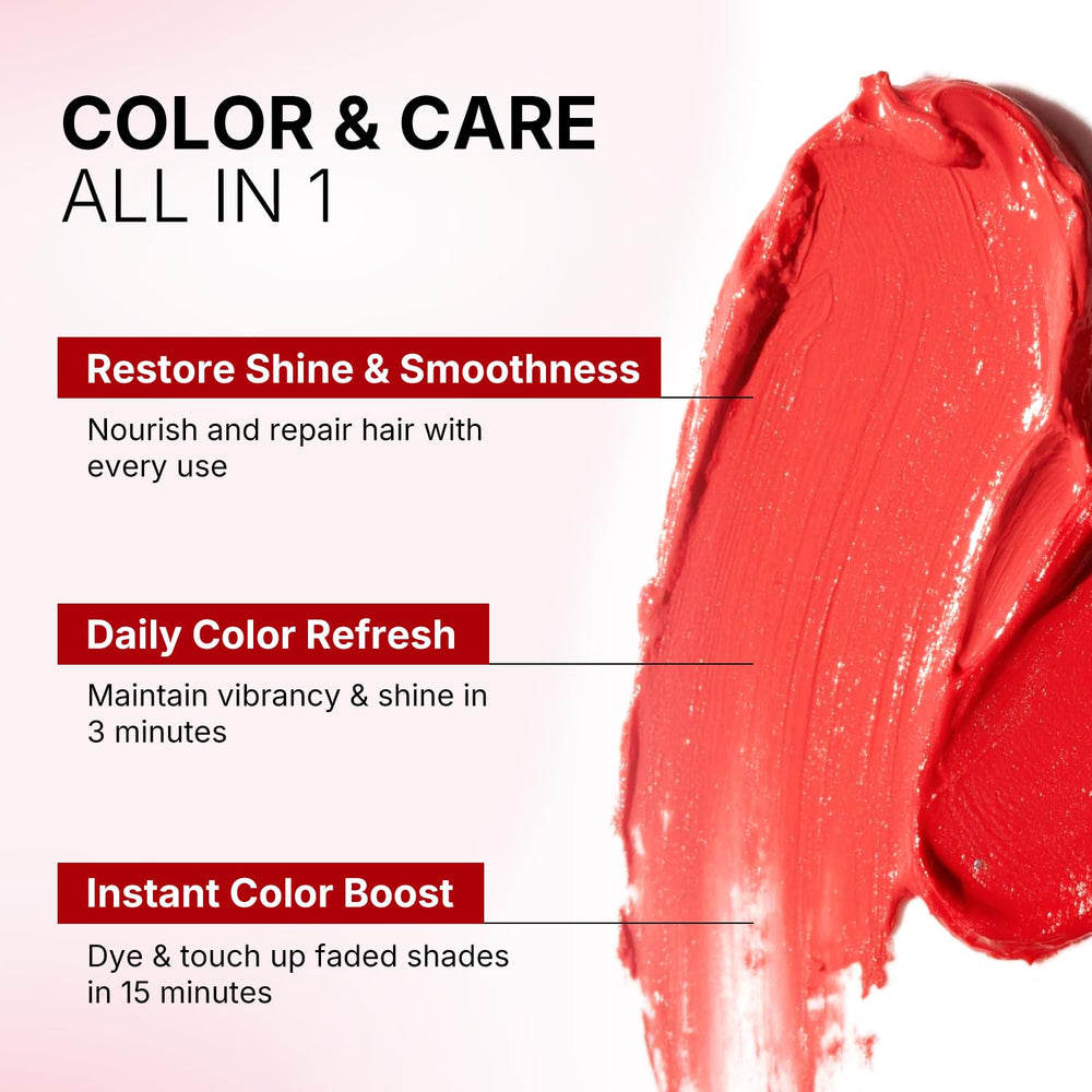 Leave-on for 5–15 minutes to deposit vibrant red color with Karseell conditioner