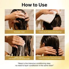 Karseell hair towel-drying moment before treatment on damp hair.