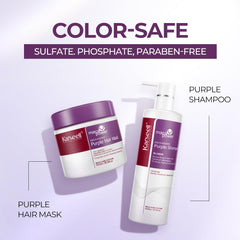 Karseell maca power purple set box shows dual color-care solution for hair.