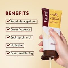 Karseell nourishing collagen and argan ingredients showcase vitality for hair
