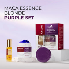 Karseell Purple Hair Mask bottle back label explains usage and precautions.