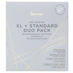 Karuna Age Rewind XL standard duo pack closeup showing multi-area patches for overnight use
