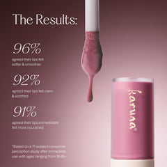 Close-up swatch of Karuna Dream reveals glossy, hydrating color.