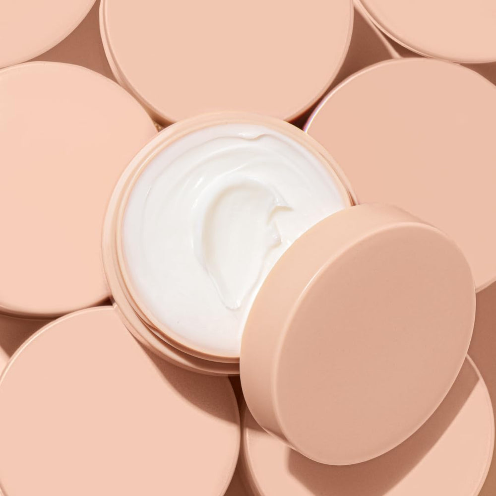 Karuna Lights Out Cream application step illustrating gentle night massage routine.