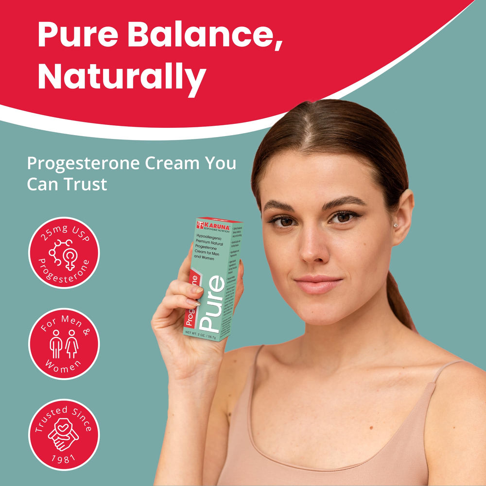 Karuna Progesterone Pure cream texture highlighting silky, non-greasy feel