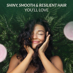 Karvannall Rosemary Biotin Hair finish shows soft, silky results