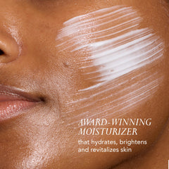 Cream texture close-up shows a non-greasy, nourishing feel.