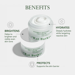 KAT BURKI radiance moisturizer jar close-up showing luminous hydration.