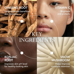 KAT BURKI VitaBiome konjac root ingredient close-up.