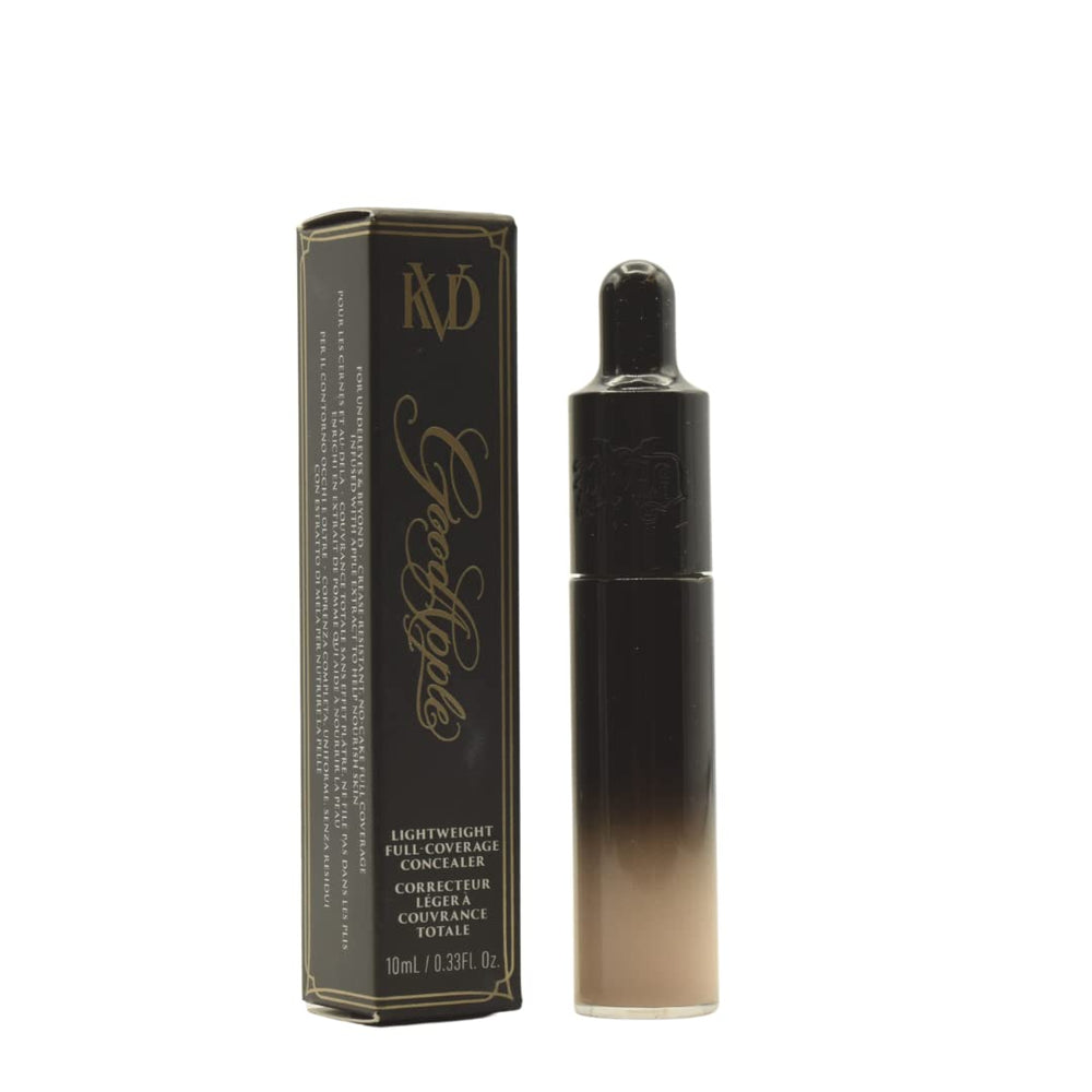 Kat Von D Good Apple concealer Light 103 blend swatch for an even skin tone.