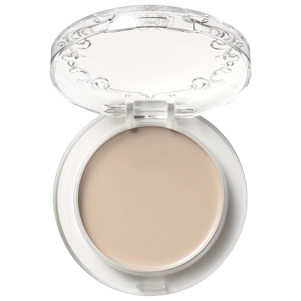 KVD Beauty Good Apple foundation balm packaging closeup for easy touch-ups and natural finish.