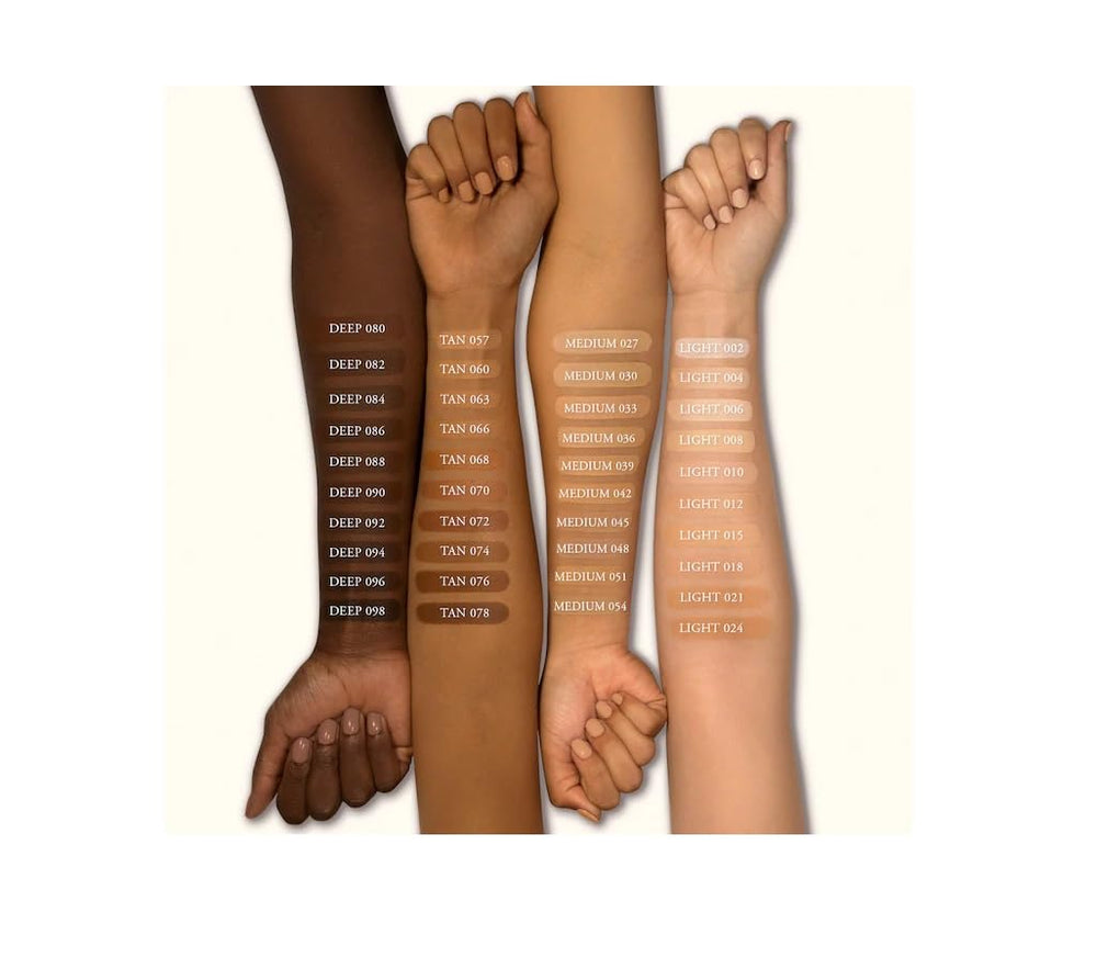 Kat Von D Good Apple Foundation Balm Tan 074 close-up texture highlights hydrating formula.