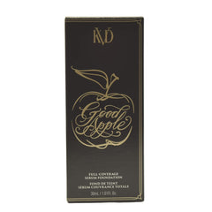 Kat Von D Good Apple Foundation bottle close-up for smooth, full-coverage application.