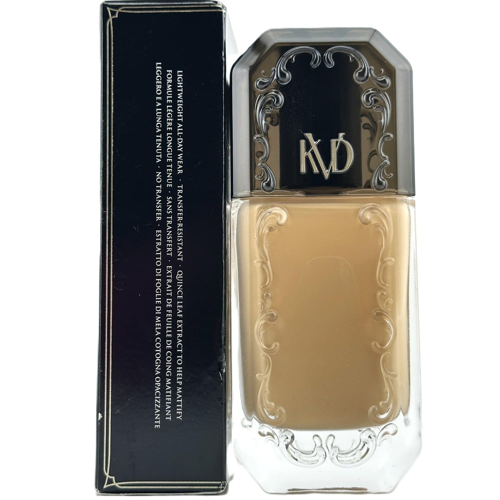 Kat Von D Good Apple serum foundation blend swatch blending into skin