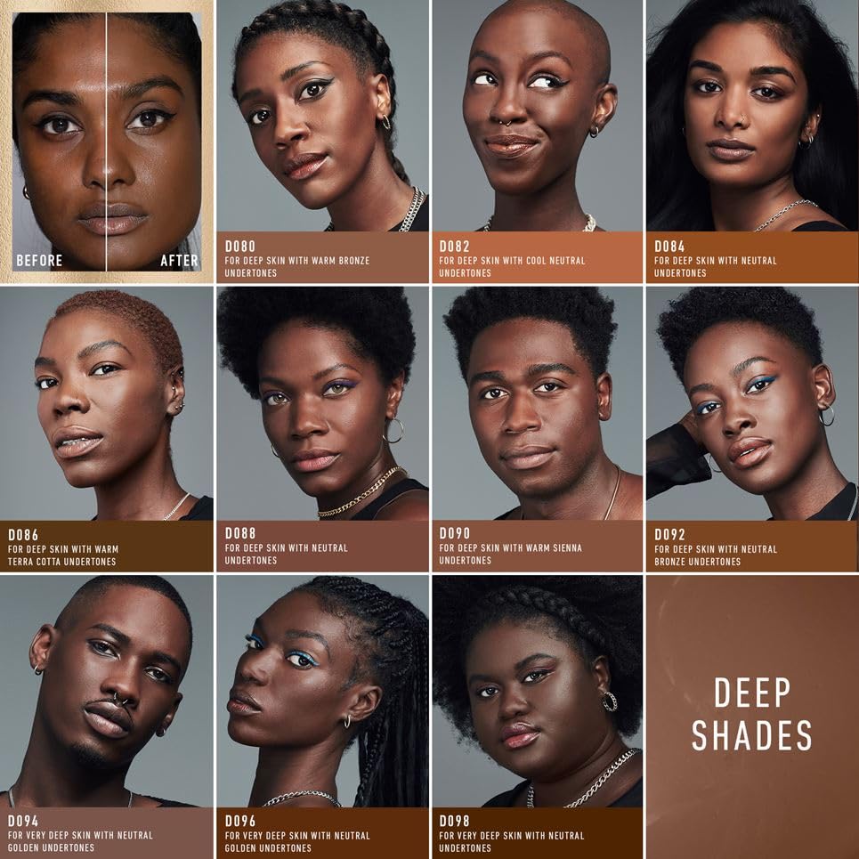 Kat Von D Good Apple Deep 084 swatch on skin shows buildable coverage for even tone.