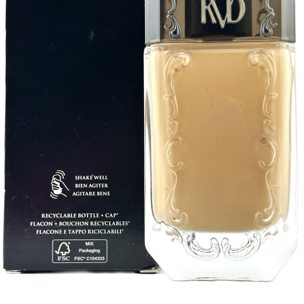 Kat Von D Good Apple serum foundation shade Medium 048 swatches on skin