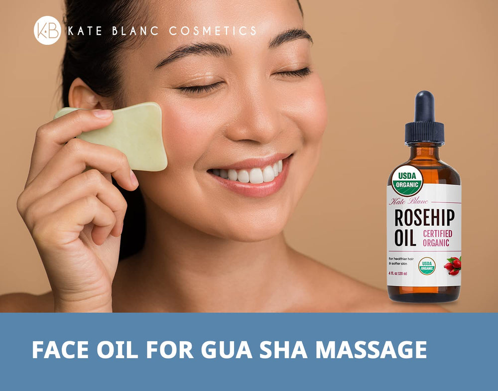 Pre-dermaplaning prep with Rosehip Oil for smooth skin.