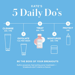 Vanity setup featuring EradiKate acne treatment for daily routine