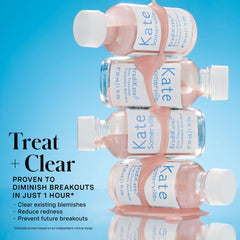 Spot-treatment application on skin with EradiKate for a blemish