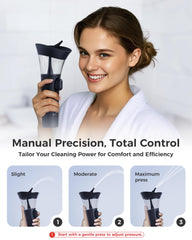 KAUGIC ear cleaner shows flexible nozzle designed for gentle navigation inside the ear