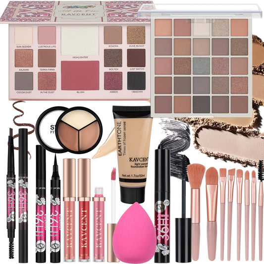 KAVCENT makeup kit teens makeup palette for versatile day-to-night looks.